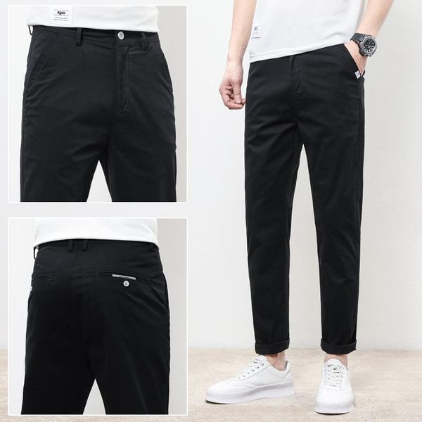 men's pants 5 colors spring and summer slim casual fashion business cotton brand thin trousers classic style, Black
men's pants 5 colors spring and summer slim casual fashion business cotton brand thin trousers classic style, Black