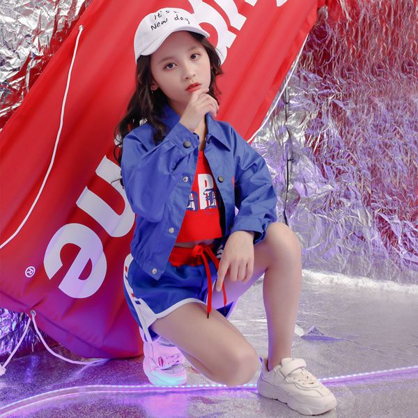 2021 new hip-hop children hip hop suit girl chao loose handsome hiphop show girl dance clothing, Black;red
2021 new hip-hop children hip hop suit girl chao loose handsome hiphop show girl dance clothing, Black;red