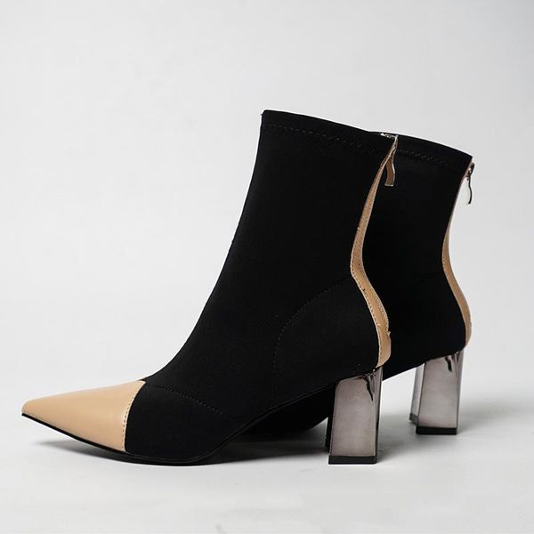 boots ins fashion ankle elastic sock chunky high heels stretch women autumn booties pointed toe wome shoes, Black
boots ins fashion ankle elastic sock chunky high heels stretch women autumn booties pointed toe wome shoes, Black