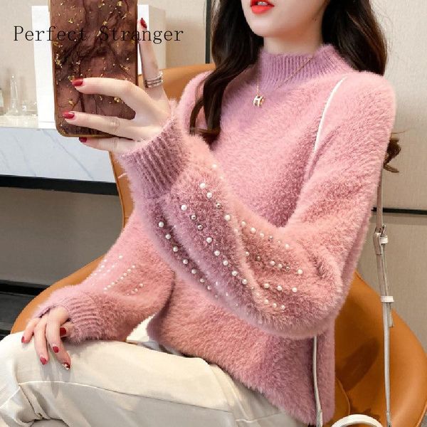 women's sweaters autumn winter arrival korean turtleneck lantern sleeve beads decorated solid color woman sweater, White;black
women's sweaters autumn winter arrival korean turtleneck lantern sleeve beads decorated solid color woman sweater, White;black