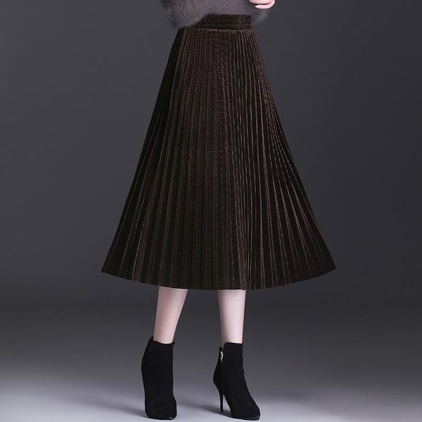 skirts corduroy pleated skirt women fashion elastic high waist loose casual elegant chic long female autumn winter vintage, Black
skirts corduroy pleated skirt women fashion elastic high waist loose casual elegant chic long female autumn winter vintage, Black