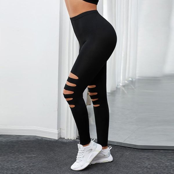 women's leggings the 2021 urban casual style comfortable high waist sport pants tight hole small leg tapered, Black
women's leggings the 2021 urban casual style comfortable high waist sport pants tight hole small leg tapered, Black