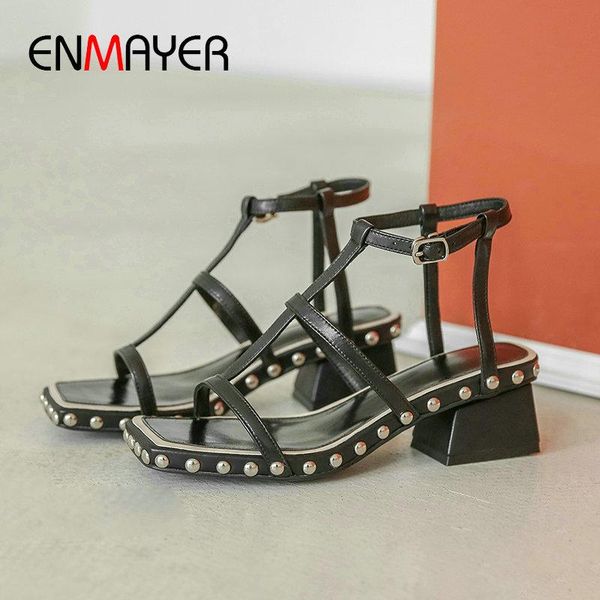 dress shoes enmayer 2021 genuine leather women basic casual buckle strap sandals fashion metal decoration high heel, Black
dress shoes enmayer 2021 genuine leather women basic casual buckle strap sandals fashion metal decoration high heel, Black