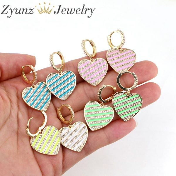 dangle & chandelier 5 pairs, 2021 copper women enamel hoops earrings cz micro pave colorful heart pendientes ear rings for jewelry, Silver
dangle & chandelier 5 pairs, 2021 copper women enamel hoops earrings cz micro pave colorful heart pendientes ear rings for jewelry, Silver