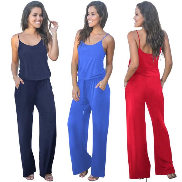 women's jumpsuits & rompers jumpsuit for women spaghetti strap off shoulder pocket drawstring straight solid color romper, Black;white
women's jumpsuits & rompers jumpsuit for women spaghetti strap off shoulder pocket drawstring straight solid color romper, Black;white