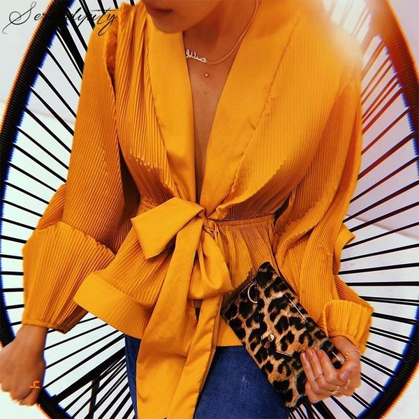 chiffon pleated ruffle female v neck blouse shirt for women feminina lantern sleeve elegant chemisier blusa chemise femme 210225, White
chiffon pleated ruffle female v neck blouse shirt for women feminina lantern sleeve elegant chemisier blusa chemise femme 210225, White
