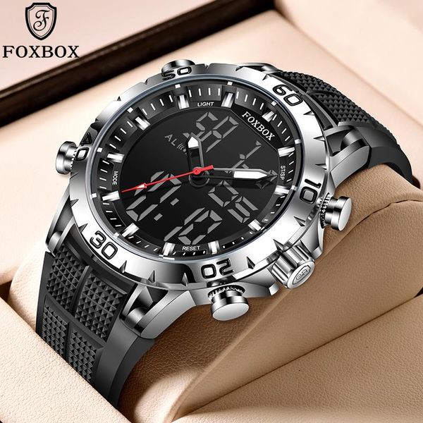 wristwatches 2021 men watch dual display sports 50m waterproof digital watches foxbox wristwatch quartz for relogio masculino, Slivery;brown
wristwatches 2021 men watch dual display sports 50m waterproof digital watches foxbox wristwatch quartz for relogio masculino, Slivery;brown