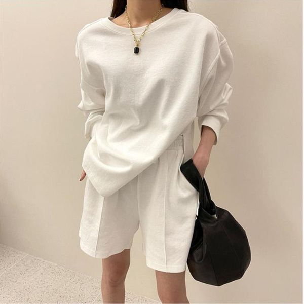 women's tracksuits summer spring women 2 piece set sport style sweatshirt sweatshorts loose casual tracksuit loungewear, Gray
women's tracksuits summer spring women 2 piece set sport style sweatshirt sweatshorts loose casual tracksuit loungewear, Gray