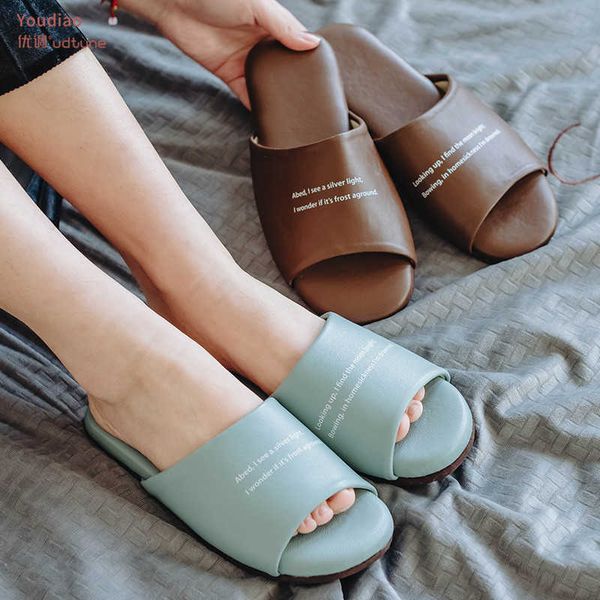 youdiao genuine leather slippers women indoor letters mules sheepskin man shoes suede mute sole home female non-slip flat slides 210619, Black
youdiao genuine leather slippers women indoor letters mules sheepskin man shoes suede mute sole home female non-slip flat slides 210619, Black