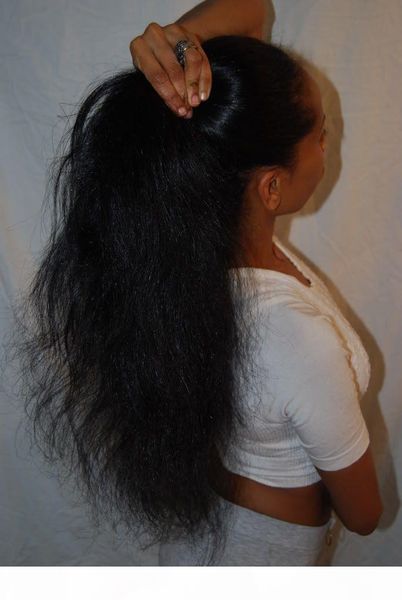 virgin brazilian light yaki straight ponytail human hair wrap around pony tail extensions 120g natural color yaki straight, Black
virgin brazilian light yaki straight ponytail human hair wrap around pony tail extensions 120g natural color yaki straight, Black