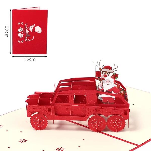 greeting cards christmas three-dimensional card jeep creative 3d handmade paper carving message gift
greeting cards christmas three-dimensional card jeep creative 3d handmade paper carving message gift