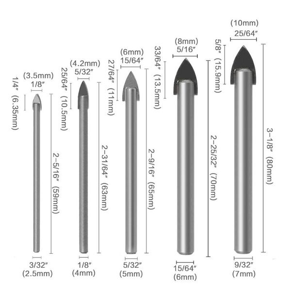 professional drill bits 5pcs glass bit alloy carbide point with 2 cutting edges tungsten tile & cross spear head
professional drill bits 5pcs glass bit alloy carbide point with 2 cutting edges tungsten tile & cross spear head