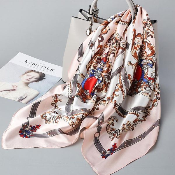 scarves 2021 fashion silk square scarf for women neck hair tie band bag warp soft neckerchief hijab headscarf female foulard 90*90cm, Blue;gray
scarves 2021 fashion silk square scarf for women neck hair tie band bag warp soft neckerchief hijab headscarf female foulard 90*90cm, Blue;gray