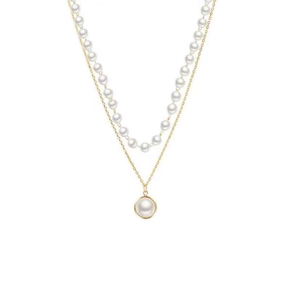 pendant necklaces temperament double pearl necklace personality cold wind clavicle chain female network red tide, Silver
pendant necklaces temperament double pearl necklace personality cold wind clavicle chain female network red tide, Silver
