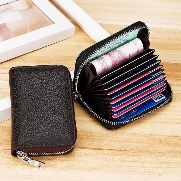 card holders fashion brand layer upper grain real cowhide leather women purse versatile pocket lady portable cow skin bag, Brown;gray
card holders fashion brand layer upper grain real cowhide leather women purse versatile pocket lady portable cow skin bag, Brown;gray