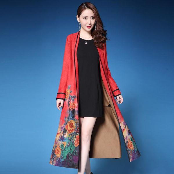 women's trench coats plus size s-4xl suede elegant loose chinese national floral print long winter coat women windbreaker velvet, Tan;black
women's trench coats plus size s-4xl suede elegant loose chinese national floral print long winter coat women windbreaker velvet, Tan;black