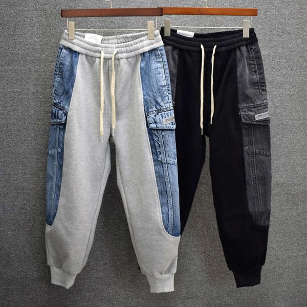 fashion brand stitching jeans, ruffian and handsome overalls, young men's personality trend, neckguard pants, corset casual knitting pa, Blue
fashion brand stitching jeans, ruffian and handsome overalls, young men's personality trend, neckguard pants, corset casual knitting pa, Blue