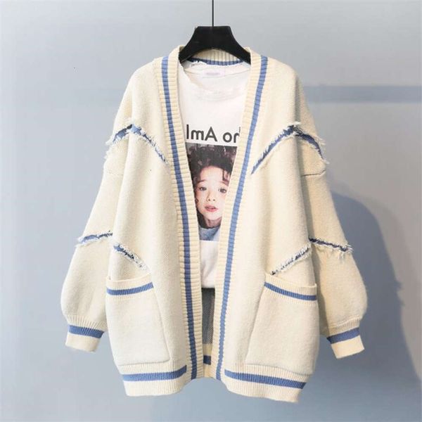 20212020 autumn new korean loose english letters fashion thickened knitting medium length sweater cardigan jacket women, White;black
20212020 autumn new korean loose english letters fashion thickened knitting medium length sweater cardigan jacket women, White;black