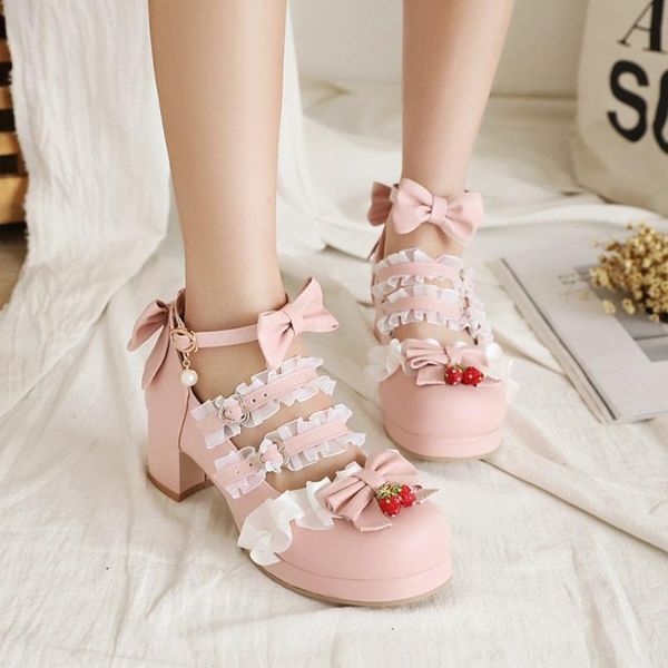 us4-13 womens round toe bowknot rhinstones strawberry block chunky heel cosplay lolita pumps shoes mary janes plus size 3colors, Black
us4-13 womens round toe bowknot rhinstones strawberry block chunky heel cosplay lolita pumps shoes mary janes plus size 3colors, Black