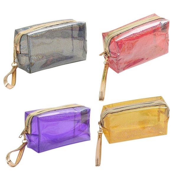 cosmetic bags & cases waterproof pvc transparent zippered toiletry bag with handle strap portable clear makeup pouch
cosmetic bags & cases waterproof pvc transparent zippered toiletry bag with handle strap portable clear makeup pouch