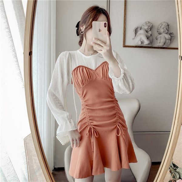 casual dresses women one piece dress autumn 2022 office lady korea style ruffles knitting long sleeve patchwork solid, Black;gray
casual dresses women one piece dress autumn 2022 office lady korea style ruffles knitting long sleeve patchwork solid, Black;gray