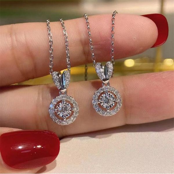 new arrival brand new luxury jewelry 925 sterling silver round cut white z cz diamond gemstones circle pendant women clavicle necklace
new arrival brand new luxury jewelry 925 sterling silver round cut white z cz diamond gemstones circle pendant women clavicle necklace