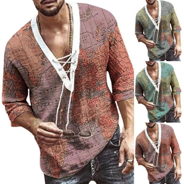 men's t-shirts 2021 map print men shirt v neck pullover front lace up half sleeve tee for vacation, White;black
men's t-shirts 2021 map print men shirt v neck pullover front lace up half sleeve tee for vacation, White;black