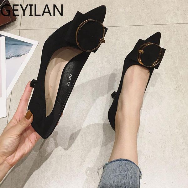 dress shoes spring korean version of pointed high heels wild shallow mouth stiletto suede round buckle single women, Black
dress shoes spring korean version of pointed high heels wild shallow mouth stiletto suede round buckle single women, Black