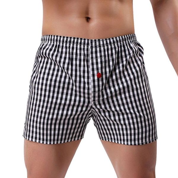 men's shorts arrival underpants men boxer home classic plaid combed male loose breathable family, White;black
men's shorts arrival underpants men boxer home classic plaid combed male loose breathable family, White;black