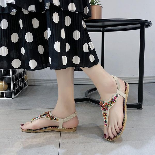 sandals bohemian flip flops ladies casual 2021 summer fashion flat antique beading beach outdoor women's shoes, Black
sandals bohemian flip flops ladies casual 2021 summer fashion flat antique beading beach outdoor women's shoes, Black