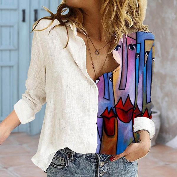 women's blouses & shirts chic loose blusas mujer women casual plus size o-neck printed button tunic shirt blouse, White
women's blouses & shirts chic loose blusas mujer women casual plus size o-neck printed button tunic shirt blouse, White