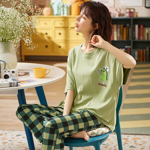 pajamas set pyjamas spring lovely womens sleepwears cartoon plaid pants short sleeve sleepwear nightwear room wear, Black;red
pajamas set pyjamas spring lovely womens sleepwears cartoon plaid pants short sleeve sleepwear nightwear room wear, Black;red