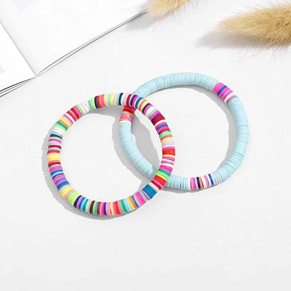 beaded, strands 2pcs (1pair)stretch bracelets rainbow polymer clay bangle multicolor retro tiny beads bohemian style boho girls jewelr, Black
beaded, strands 2pcs (1pair)stretch bracelets rainbow polymer clay bangle multicolor retro tiny beads bohemian style boho girls jewelr, Black