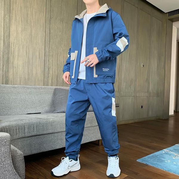 men's tracksuits casual sports suit korean version trend japanese tooling handsome spring and autumn youth two-piece, Gray
men's tracksuits casual sports suit korean version trend japanese tooling handsome spring and autumn youth two-piece, Gray