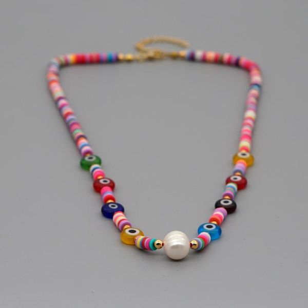 chokers 2021 freshwater pearls pendant transparent beaded colorful bead evil eye necklace for women beach vacation jewelry, Golden;silver
chokers 2021 freshwater pearls pendant transparent beaded colorful bead evil eye necklace for women beach vacation jewelry, Golden;silver