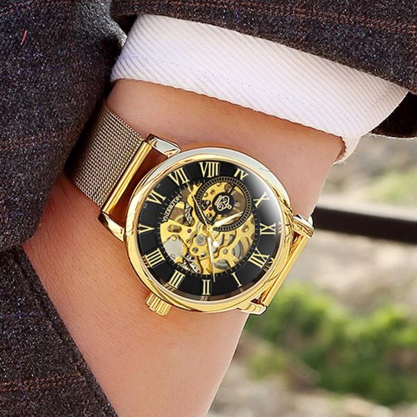 wristwatches 2021 skeleton hollow fashion mechanical hand wind men luxury male business stainless steel mesh wrist watch relogio, Slivery;brown
wristwatches 2021 skeleton hollow fashion mechanical hand wind men luxury male business stainless steel mesh wrist watch relogio, Slivery;brown