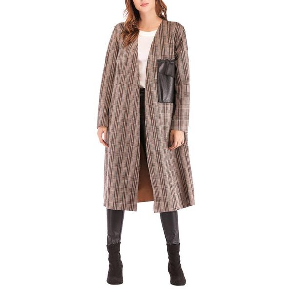 women's trench coats 2021 autumn women fashion coat for lattice winter long sleeve pockets ropa mujer invierno, Tan;black
women's trench coats 2021 autumn women fashion coat for lattice winter long sleeve pockets ropa mujer invierno, Tan;black