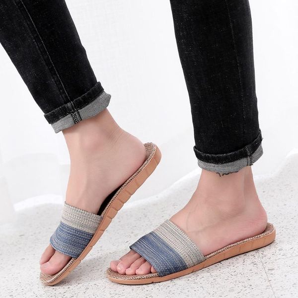 slippers indoor cotton linen home sandals and men summer non-slip bathroom male solid color flip flop shoes 6.15, Black
slippers indoor cotton linen home sandals and men summer non-slip bathroom male solid color flip flop shoes 6.15, Black