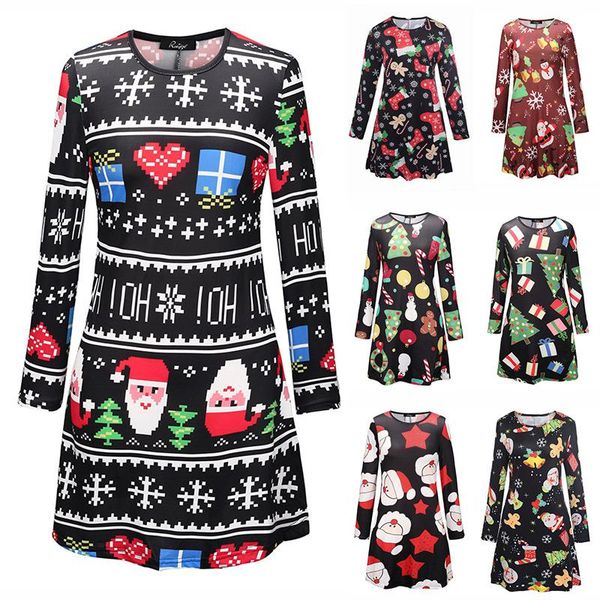 casual dresses dress women merry christmas vintage print o-neck woman party night gothic full clothes elegant clothing, Black;gray
casual dresses dress women merry christmas vintage print o-neck woman party night gothic full clothes elegant clothing, Black;gray
