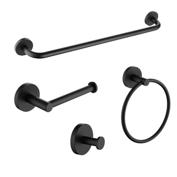 matte black stainless steel round wall mounted hand towel bar ring toilet paper holder robe towel hooks bathroom accessories kit
matte black stainless steel round wall mounted hand towel bar ring toilet paper holder robe towel hooks bathroom accessories kit