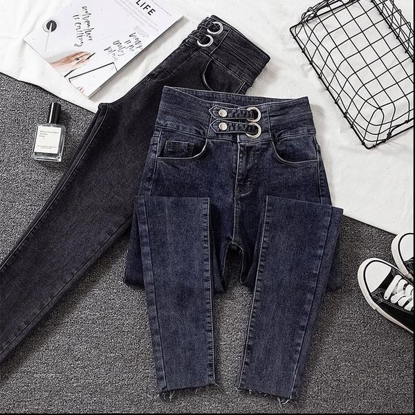 high waist denim pencil pants woman 2021 new arrive dark blue skinny jeans for woman korean chic show slim jean female
high waist denim pencil pants woman 2021 new arrive dark blue skinny jeans for woman korean chic show slim jean female