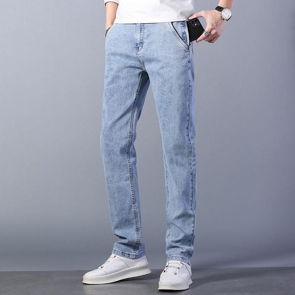 men's jeans spring summer and autumn lightweight cotton stretch casual pants fashion blue slim denim pants,8856
men's jeans spring summer and autumn lightweight cotton stretch casual pants fashion blue slim denim pants,8856