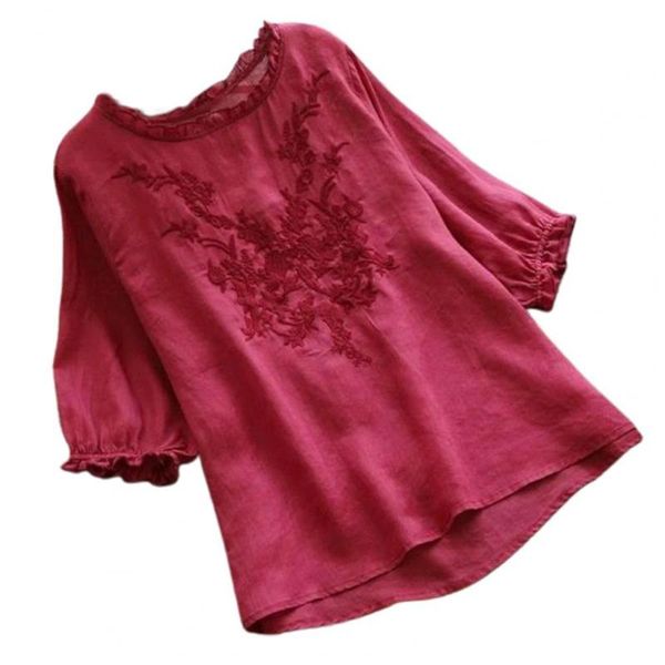 women's blouses & shirts embroidery half sleeve casual blouse quick drying o-neck lace decor women loose solid color pullover ladies cl, White
women's blouses & shirts embroidery half sleeve casual blouse quick drying o-neck lace decor women loose solid color pullover ladies cl, White