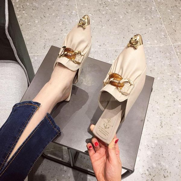 slippers designers women mules outside dress metal pointed toe green summer brand pleated leather woman casual shoes slides 2021, Black
slippers designers women mules outside dress metal pointed toe green summer brand pleated leather woman casual shoes slides 2021, Black