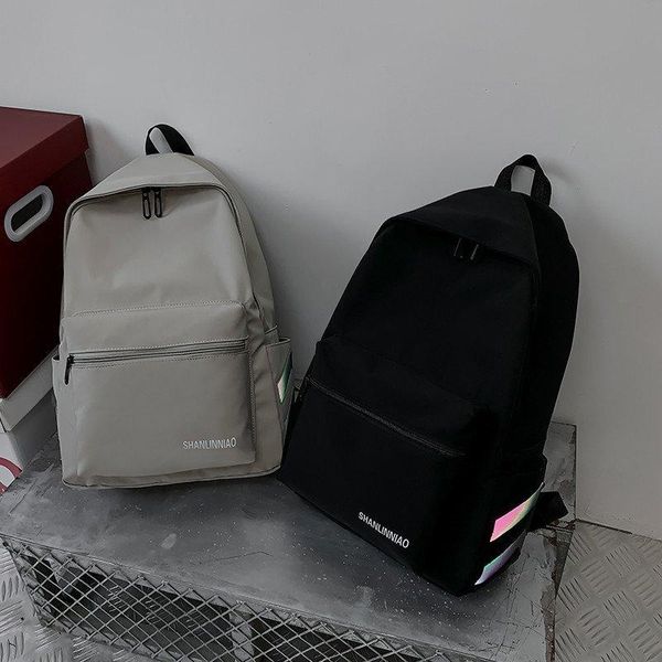 backpack reflective stripes for 2021 waterproof nylon school bag solid black fashion leisure or travel book
backpack reflective stripes for 2021 waterproof nylon school bag solid black fashion leisure or travel book