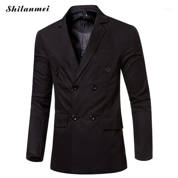 men's suits & blazers fashion 2021 double breasted casual long spring autumn high-quality suit men blazer slim fit jacket coat1, White;black
men's suits & blazers fashion 2021 double breasted casual long spring autumn high-quality suit men blazer slim fit jacket coat1, White;black