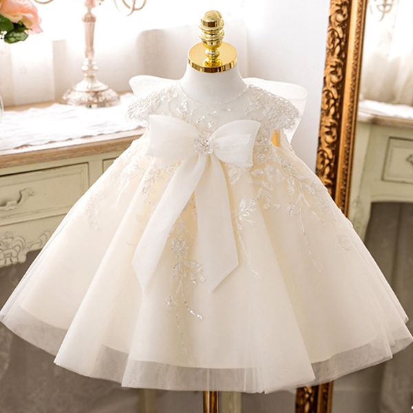 children dress baby lace beaded dress baptism dress girls bow lace embroidery cute children pettiskirt princess, White;pink
children dress baby lace beaded dress baptism dress girls bow lace embroidery cute children pettiskirt princess, White;pink