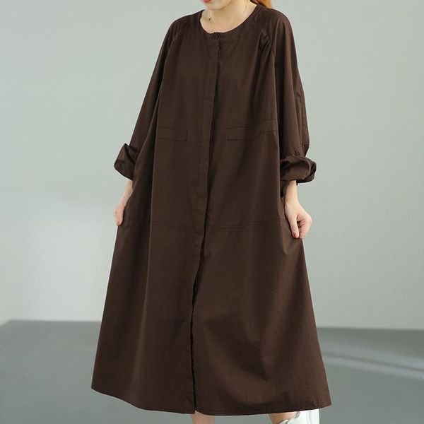 casual dresses 21 autumn women solid color loose shiring pockets single-breasted female mid-calf length dress cotton, Black;gray
casual dresses 21 autumn women solid color loose shiring pockets single-breasted female mid-calf length dress cotton, Black;gray