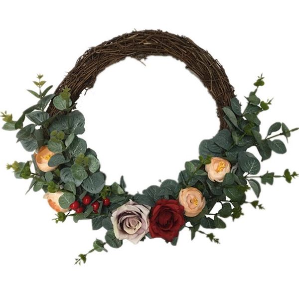 decorative flowers & wreaths lintel flower simulation silk rose wreath pendant holiday wedding living room
decorative flowers & wreaths lintel flower simulation silk rose wreath pendant holiday wedding living room