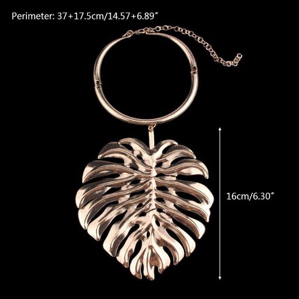 punk style heavy metal necklace hollow large leaf clavicle chain girls gifts u2jf, Silver
punk style heavy metal necklace hollow large leaf clavicle chain girls gifts u2jf, Silver